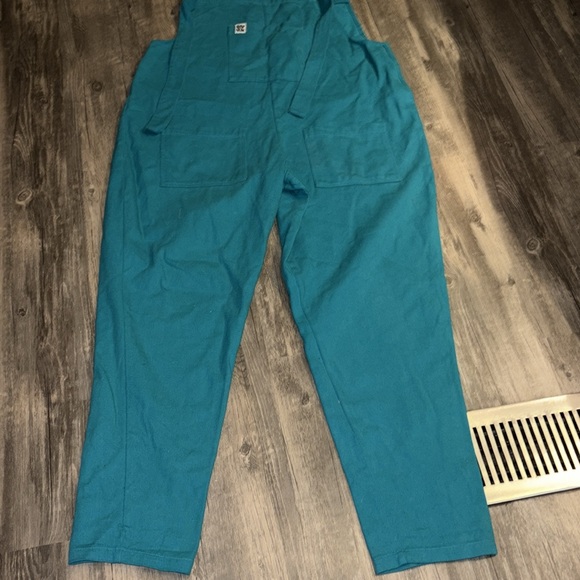 Lucy & Yak rare teal dungarees overalls - size 30 organic cotton - Picture 4 of 12